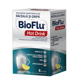 Bioflu Hot Drink 500 mg/200 mg/4 mg Granule Solutie Orala 8 Plicuri, Biofarm