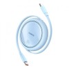CABLU alimentare si date Baseus Free2Pull Mini, Fast Charging Data Cable pt. smartphone, retractabil, USB Type-C la USB Type-C 60W, 1m, albastru &quot;P103