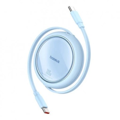 CABLU alimentare si date Baseus Free2Pull Mini, Fast Charging Data Cable pt. smartphone, retractabil, USB Type-C la USB Type-C 60W, 1m, albastru &amp;quot;P103 foto