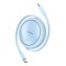 CABLU alimentare si date Baseus Free2Pull Mini, Fast Charging Data Cable pt. smartphone, retractabil, USB Type-C la USB Type-C 60W, 1m, albastru &quot;P103