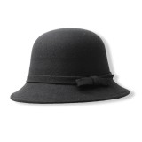 Cumpara ieftin Palarie dama neagra cu fundita