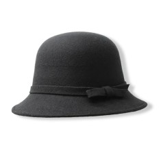 Palarie dama neagra cu fundita