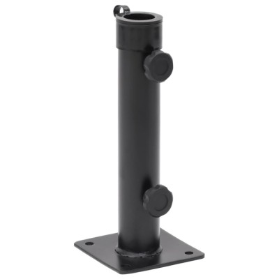 vidaXL Suport de umbrelă pentru st&amp;acirc;lp de &amp;Oslash;38/48 mm, negru mat, oțel foto