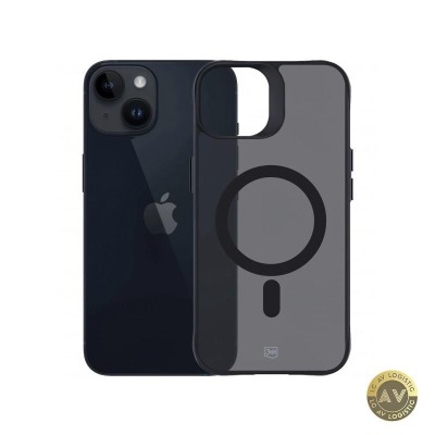 Husa MagSafe pentru Apple iPhone 14 / 13 3MK Smoke MagCase Neagra foto