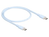 Cablu USB 2.0 USB C, 0,5m, aurit, silicon &ndash; 60W, 3A