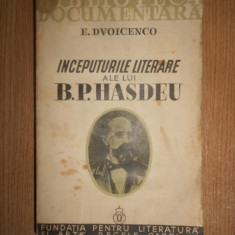 E. Dvoicenco - Inceputurile literare ale lui B. P. Hasdeu (1936)