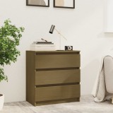 vidaXL Noptieră, maro miere, 60x36x64 cm, lemn masiv de pin