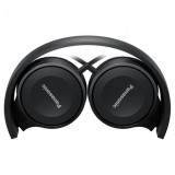 Casti audio On-Ear Panasonic RP-HF100E-K, Negru, Casti On Ear, Cu fir, Mufa 3,5mm