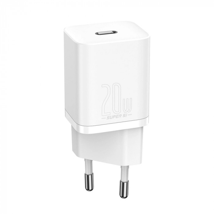 &Icirc;ncărcător rapid USB-C 20 WPD alb CCSUP-B02 Baseus