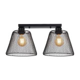 Plafoniera Moderna Klausen Loana PL2 B Negru Metal 46x21x21cm 2xE27 Corp Iluminat Design Minimalist Elegant Pentru Living Hol Sau Dining Interior