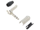 Conector Jack 6,3mm stereo NEUTRIK, 3 piste, unghi 90&deg;