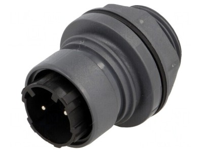 Conector circular soclu tată 2 PIN nichelat Buccaneer 6000 foto