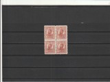 ROMANIA 1918/19 LP 71 CAROL I MOLDOVA VALOAREA DE 15 BANI ( LP 71 a ) IN BLOC DE 4 NESTAMPILAT