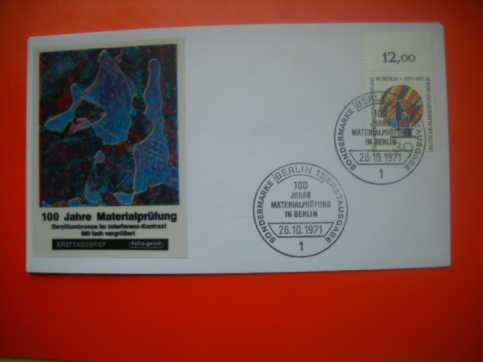 HOPCT PLIC S FDC NR 684 PREVENTIA RUTIERA BERLIN VEST 1971 GERMANIA -NECIRCULAT