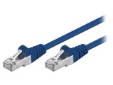 Patch cord ecranat albastru 15m 26AWG CCA PVC F/UTP Cat 5e, Goobay