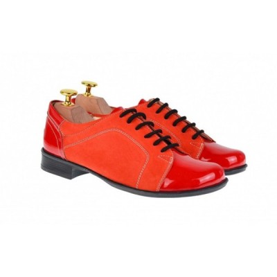 Pantofi dama casual din piele naturala, Made in Romania, BOB Rosu, P53RR foto