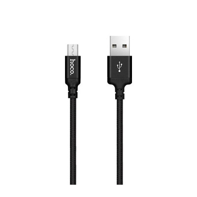 Cablu Date si Incarcare USB la MicroUSB HOCO X14, 1 m, Negru foto