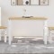 vidaXL Masă de sufragerie &quot;Corona&quot;, alb 112x60x75 cm lemn masiv de pin 4005716