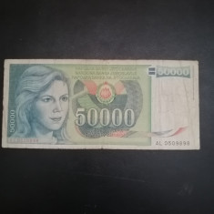 Bancnota 50.000 Dinari Jugoslavia - 1988