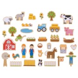 BigJigs Set magnetic - Ferma - Jucarie Educativa pentru copii