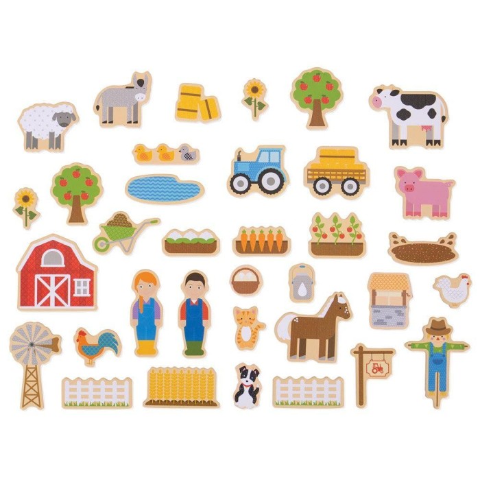 BigJigs Set magnetic - Ferma - Jucarie Educativa pentru copii