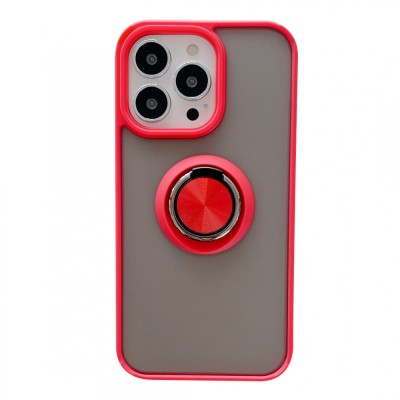 Husa de protectie Flippy compatibila cu Apple iPhone 13 Mini,Defender cu prindere inel,Rosu foto