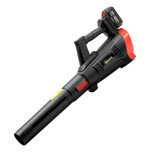 Outsunny Suflător cu Baterie 18V, Suflător de Frunze cu 2 Baterii 4Ah, Motor Brushless 600W, 3 Trepte Viteză 149 km/h, Turbo Boost, 2 Țevi, &Icirc;ncărcător