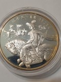 CHINA 5 yuan 1992 HUA MULAN PROOF argint, 22.22 g tiraj 7000 buc /moneda din foto, Asia