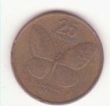 Filipine (Philippines) 25 sentimo 1990 -Graphium idaeoides, ultimul an de batere