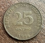C50 - Moneda foarte veche - Filipine - 25 sentimo - 1996, Asia