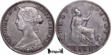 1861, &frac12; Penny - Victoria - Regatul Unit - KM# 748.2, Europa