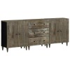 VidaXL Bufete 3 piese gri deschis 60x33,5x75 cm lemn masiv de mango 3310017