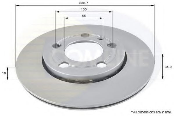 Disc frana SKODA FABIA I Limuzina (6Y3) (1999 - 2007) COMLINE ADC1461V