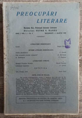 Preocupari literare// 1 martie 1936 foto