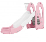 Tobogan 2 in 1 cu cos de baschet Nichiduta Cloud Pink