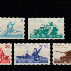 Germania DDR 1962-Aniversare 6 ani,serie 5 valori,MNH,Mi.876-880