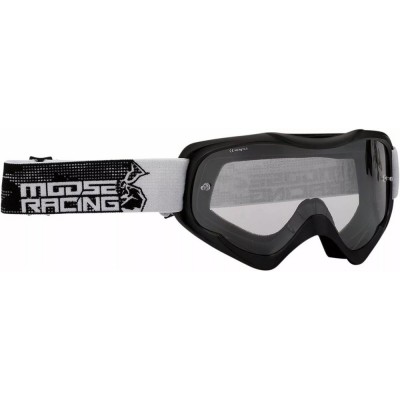 Ochelari cross/atv Moose Racing Qualifier, negru/alb foto