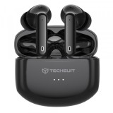 Handsfree Bluetooth Techsuit CW1 Audira Pro, TWS, ANC, Negru