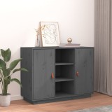 vidaXL Servantă, gri, 100x40x75 cm, lemn masiv de pin