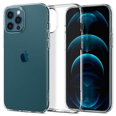 Husa TPU Spigen Liquid Crystal pentru Apple iPhone 12 / Apple iPhone 12 Pro, Transparenta ACS01697 foto