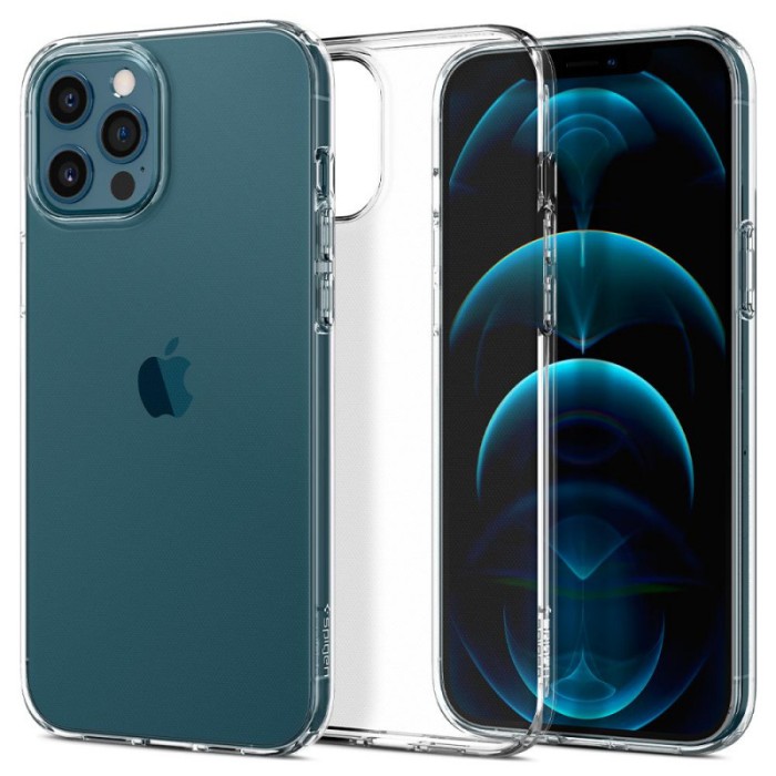 Husa TPU Spigen Liquid Crystal pentru Apple iPhone 12 / Apple iPhone 12 Pro, Transparenta ACS01697