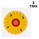 Capcana pentru insecte, Forma de floare, 3 buc, Galben, 9.5x9.5 cm, CMCLASS