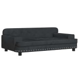 Cumpara ieftin Canapea pentru copii, negru, 90x53x30 cm, catifea