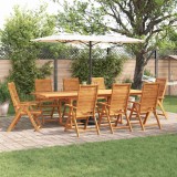 vidaXL Set de masă pentru grădină 9 pcs Maro Lemn Solid de Acacia 3375725
