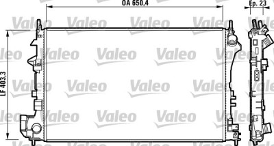 VALEO 732879 Radiator, racire motor foto