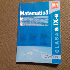 MATEMATICA EXERCITII SI PROBLEME FILIERA TEORETICA CLASA A IX-A M1 BURTEA 26/3