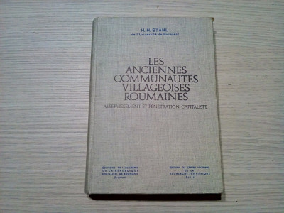 LES ANCIENNES COMMUNAUTES VILLAGEOISES ROUMAINES - H.H. Stahl (autograf) - 1969 foto
