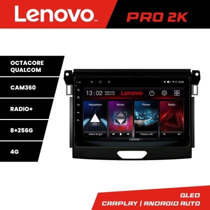 Navigatie Ford Ranger Lenovo Kit-574 8 core QLED 2K 8+256 360 Android Waze USB Navigatie Internet Youtube Radio CarStore Technology