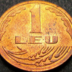 Moneda 1 LEU - ROMANIA, anul 1992 *cod 934 A = UNC