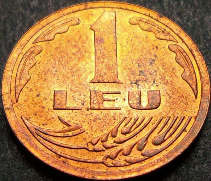 Moneda 1 LEU - ROMANIA, anul 1992 *cod 934 A = UNC
